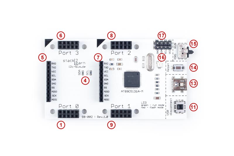 SB-002 Mikrocontroller Board Beschreibung